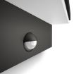 Aplica LED exterior Philips Bustan Anthracite senzor miscare 2x4.5W PC01396