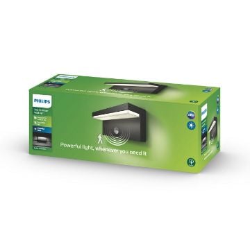 Aplica LED exterior Philips Bustan Anthracite senzor miscare 2x4.5W PC01410