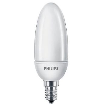 Imagine Bec economic lumanare Philips Softone 8W E14 B40 lumina calda 370LM