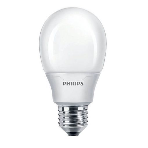 Bec economic Philips Softone forma glob 11W E27 lumina calda 580LM