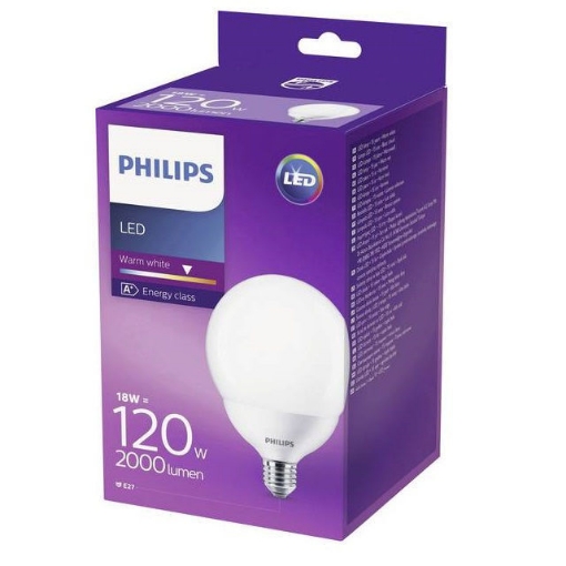 xx Bec LED Philips 18W E27 G120 2000LM lumina calda