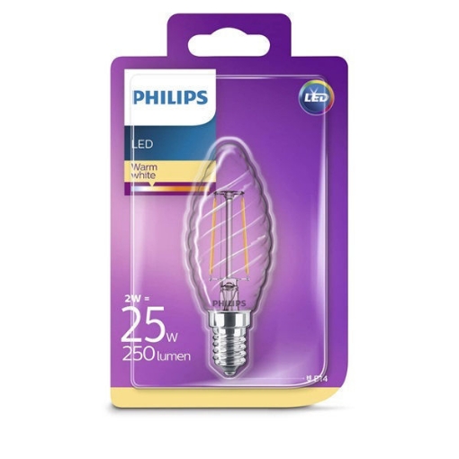 xx Bec LED Philips 2W E14 ST35 250LM lumina calda