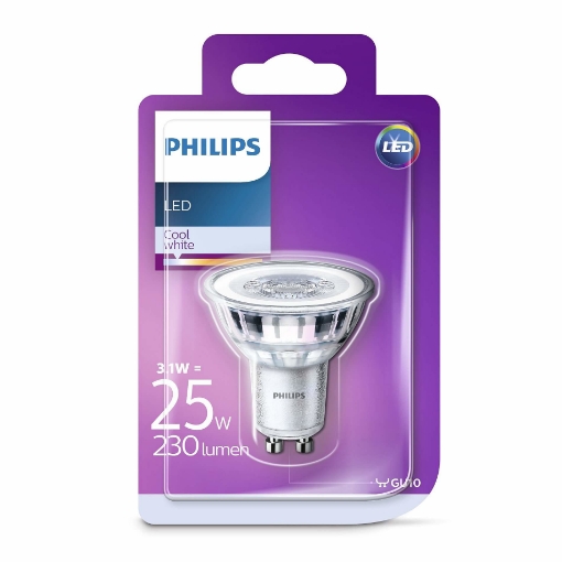 xx Bec LED Philips 3.1W GU10 230LM lumina neutra