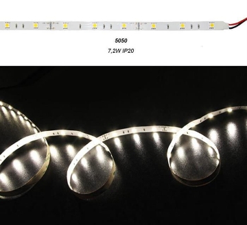 Banda LED Adeleq IP20 7.2W/m 05-080 alb