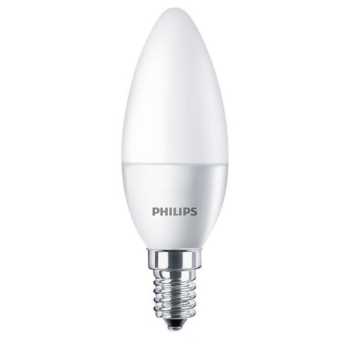 xx Bec LED Philips CorePro 5.5W E14 forma lumanare B39, lumina calda