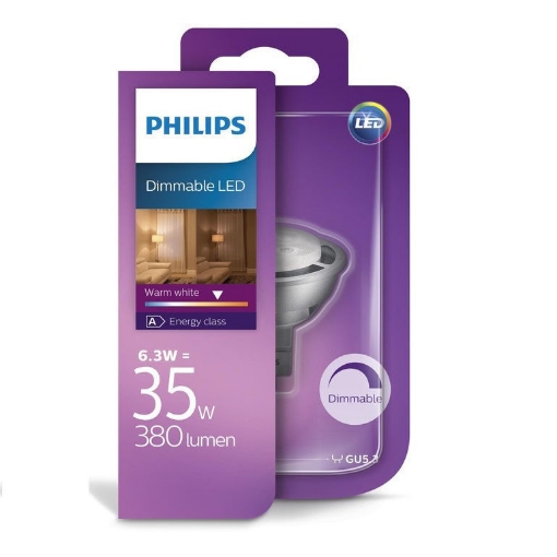 xx Bec LED Philips 6.3W GU5.3 12V lumina calda