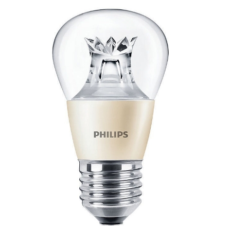 xx Bec LED Philips 6W E27, forma clasica P48, lumina calda