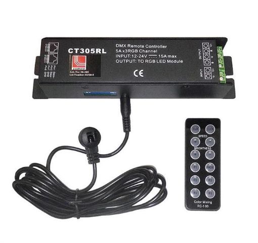 Imagine Dimmer-Controler Adeleq LED-uri 12-24V 15A DMX DA01631