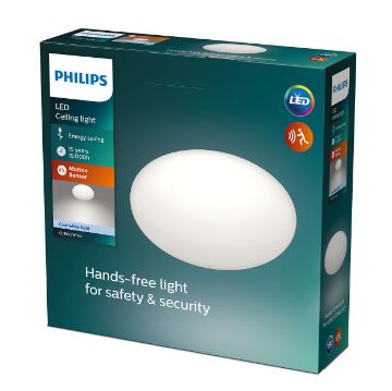 Imagine Plafoniera LED Philips CL253 White senzor miscare 12W PC02298