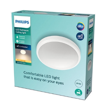 Plafoniera LED baie Philips Doris White 17W 1500LM lumina calda PC02327