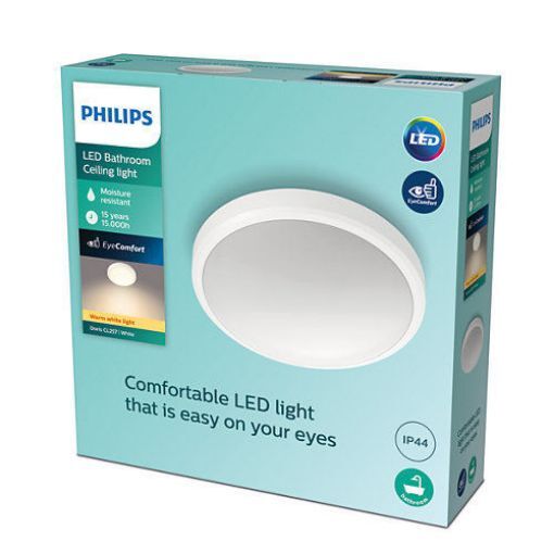 Plafoniera LED baie Philips Doris White 17W 1500LM lumina calda PC02327