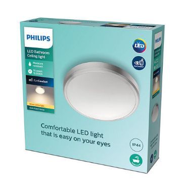 Plafoniera LED baie Philips Doris Nickel 17W 1500LM lumina calda PC02336