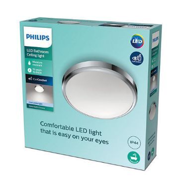 Imagine Plafoniera LED baie Philips Doris Chrome 17W lumina neutra IP44 PC02341