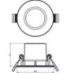 Spot LED incastrat Philips Dive White 5.5W 350LM lumina calda PC02344