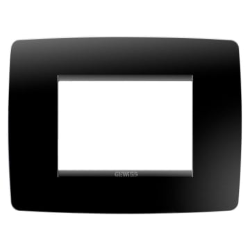 Rama decorativa Gewiss Chorus One 3 module neagra GW16103TN