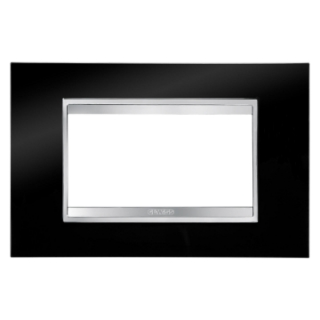 Rama decorativa Gewiss Chorus Lux 4 module negru GW16204TN