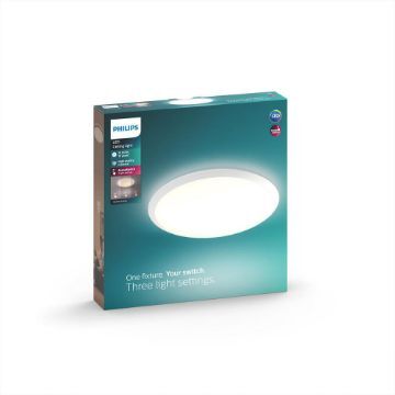 Plafoniera LED Philips Cavanal White 18W 1500LM lumina calda PC02307