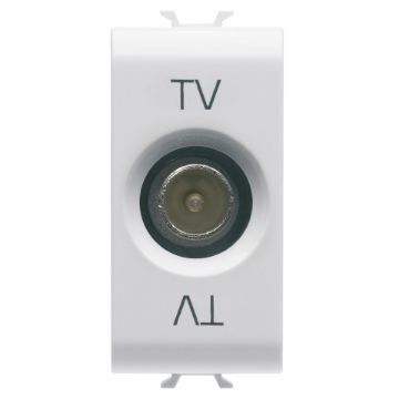 Priza modulara TV directa 1 Modul Gewiss Chorus culoare alba 0DB Conector Tata GW10361