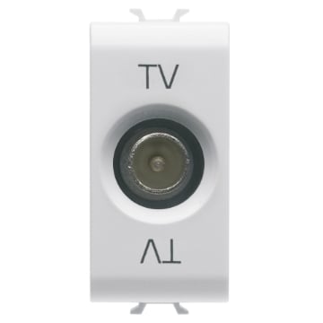 Priza modulara TV directa 1 Modul Gewiss Chorus culoare alba 0DB Conector Tata GW10361