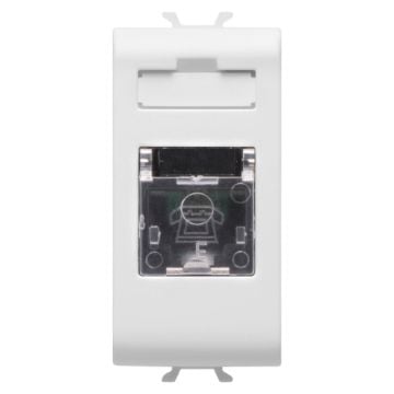 Priza modulara telefon RJ 11 1 Modul Gewiss Chorus culoare alba GW10401