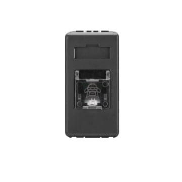 Priza modulara telefon RJ 11 Gewiss 1 Modul gama System, neagra, GW21251