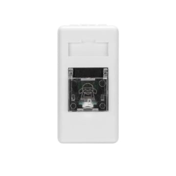 Priza modulara telefon RJ 11 Gewiss 1 Modul gama System, alba, GW20251