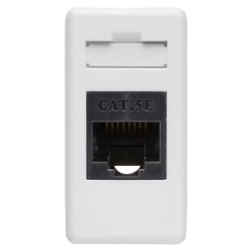 Priza modulara de date RJ 45 Gewiss, Cat. 5E UTP, 1 Modul, gama System, alba, GW20271