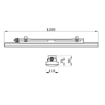 Corp iluminat LED Gewiss Smart 3, 40W, 1200mm, IP66, GWS3236P