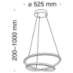 Pendul LED Maytoni Nola White MOD101PL-L47W