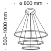 Pendul LED Maytoni Nola White MOD877PL-L110W