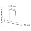Pendul LED Maytoni Step Black P010PL-L23B