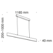Pendul LED Maytoni Step Black P010PL-L30B