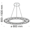 Pendul LED Maytoni Fad Black MOD070PL-L63B3K