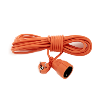 Cordon prelungitor Starke cu fisa si priza tip Schuko, 3M, 3x1.5mm portocaliu, ST00415