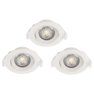 Imagine Set 3 spoturi LED incastrate Eglo Sartiano White 32896