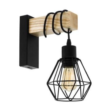 Aplica dormitor Eglo Townshend 5 Black-Brown 43135