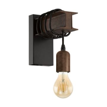 Aplica vintage Eglo Townshend 4 Brown-Black 43152