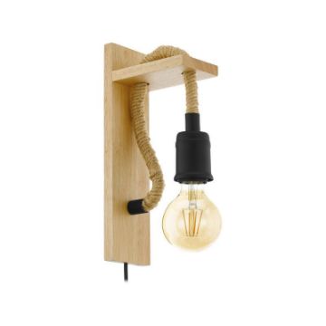 Aplica rustica Eglo Rampside Black-Brown 43197