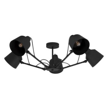 Plafoniera dormitor Eglo Basurtu Black 99667