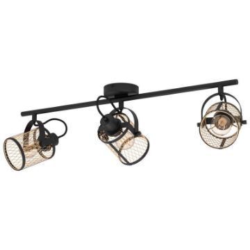 Plafoniera bucatarie Eglo Dellow Black-Brass 43533