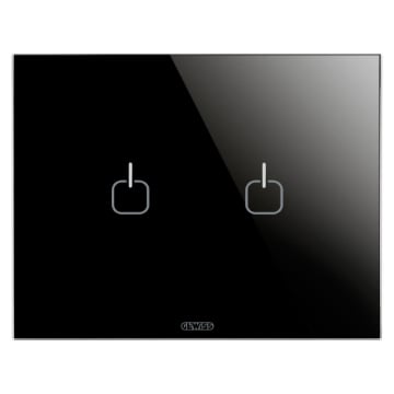 Rama Gewiss Chorus Monochrome Ice Touch Negru 2 simboluri GW16952CN