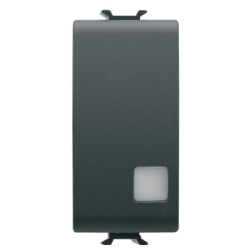 Intrerupator LED Gewiss Chorus Monochrome 1 modul Negru 1P-16AX GW12003