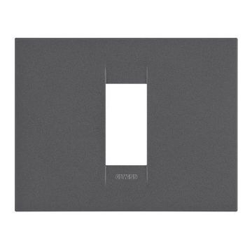 Rama decorativa Gewiss Chorus Monochrome Geo 1 modul Negru Satinat GW16401VN