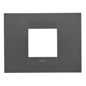 Rama decorativa Gewiss Chorus Monochrome Geo Negru Satinat 2 module GW16402VN