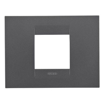 Rama decorativa Gewiss Chorus Monochrome Geo Negru Satinat 2 module GW16402VN