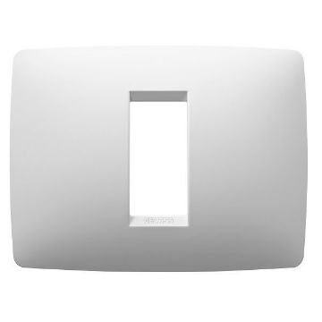 Rama decorativa Gewiss Chorus Monochrome One Alb Satinat 1 modul GW16101VW