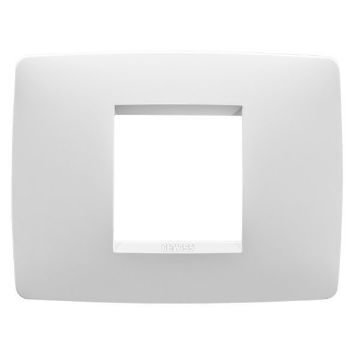 Rama decorativa Gewiss Chorus Monochrome One Alb Satinat 2 module GW16102VW