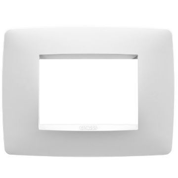 Rama decorativa Gewiss Chorus Monochrome One Alb Satinat 3 module GW16103VW