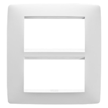Rama decorativa Gewiss Chorus Monochrome One Alb Satinat 4+4 module GW16108VW