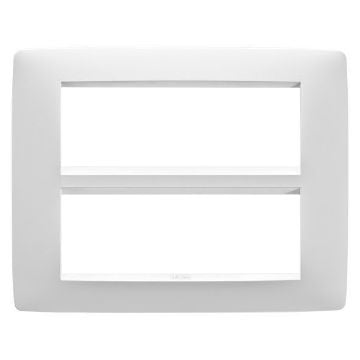 Rama decorativa Gewiss Chorus Monochrome One Alb Satinat 12 module GW16112VW